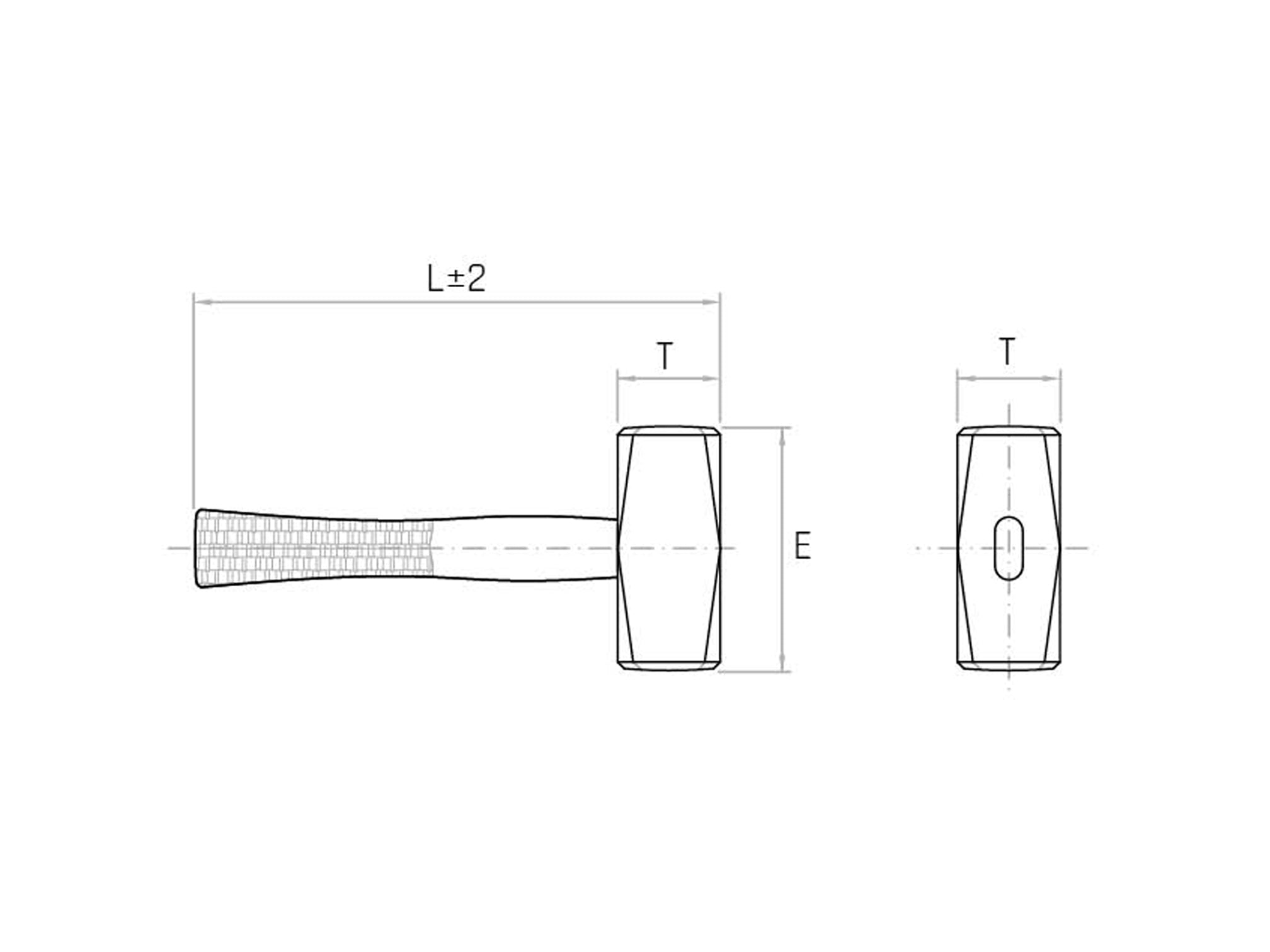 Maillet lisse avec manche en plastique - Gamme Maillet lisse avec manche en plastique - Gamme